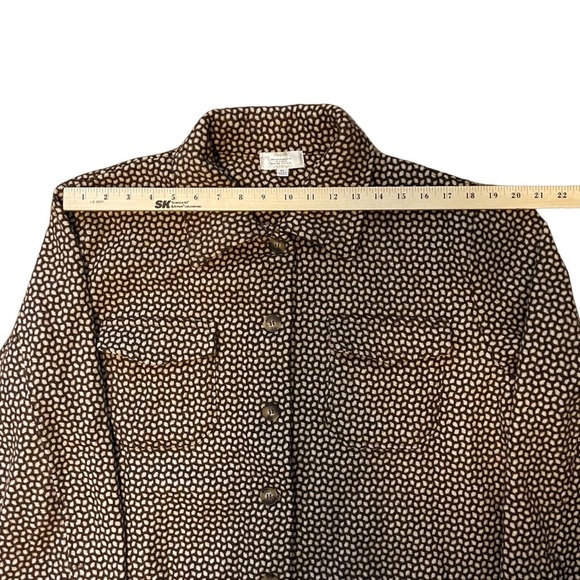 Shannon Ford New York tweed/wool feel. Button down brown/ off white Shacket XL - Picture 5 of 10